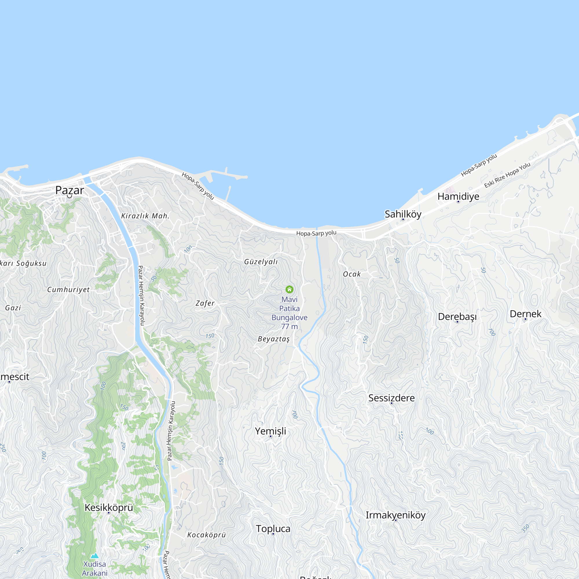 Mavi Patika Bungalove map