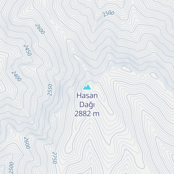 Map of Hasan Dağı