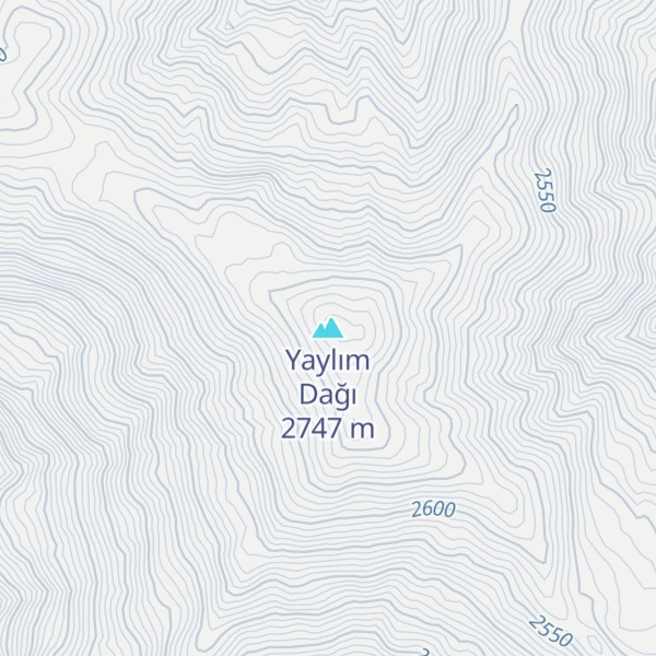 Map of Yaylım Dağı