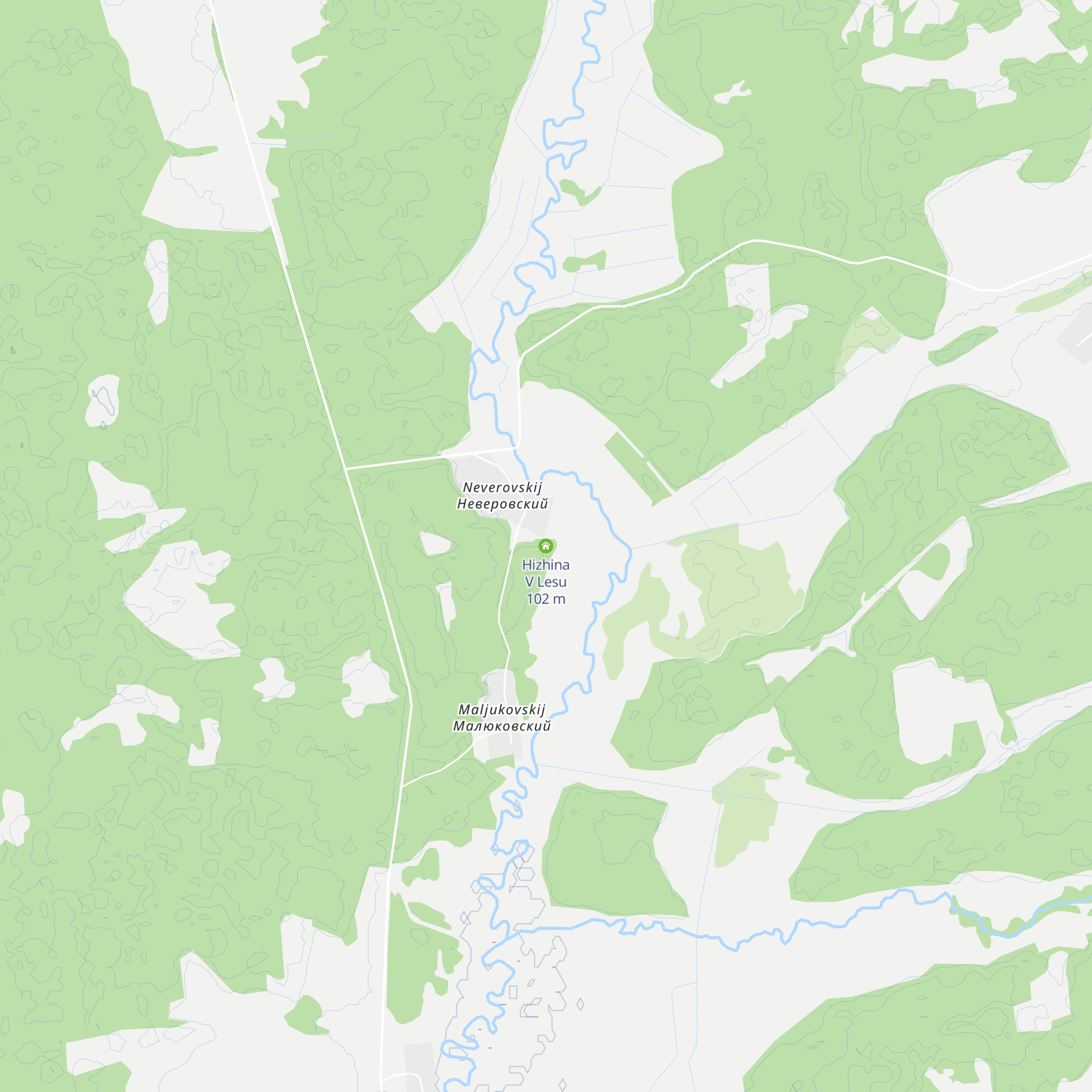Hizhina V Lesu map