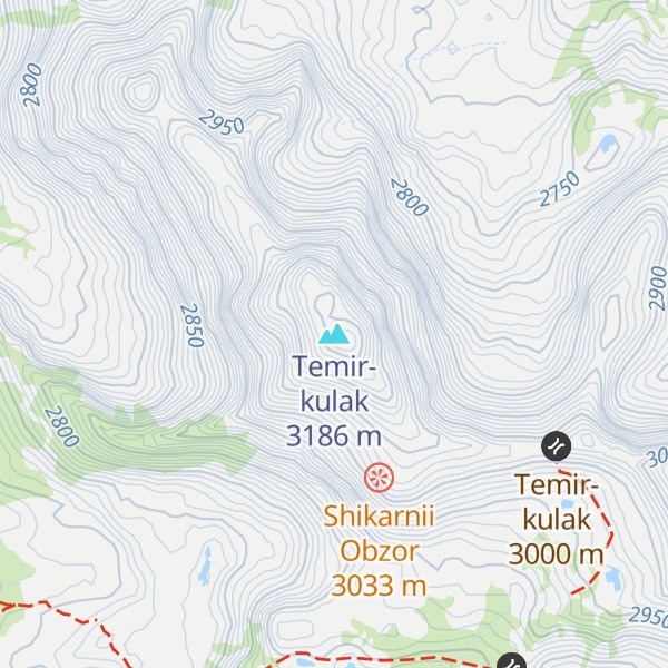 Map of Temir-kulak