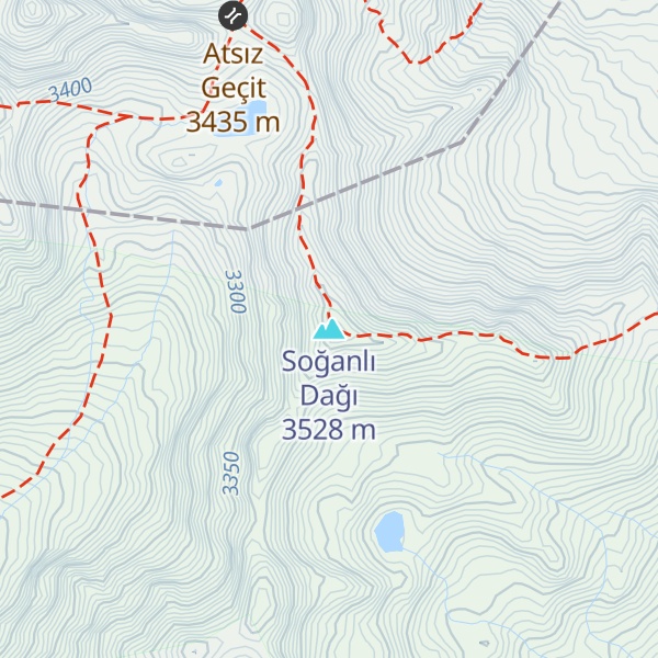 Map of Soğanlı Dağı