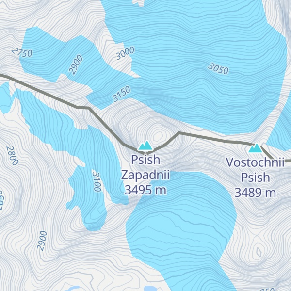 Map of Psish Zapadnii