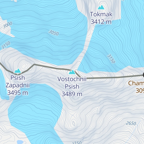 Map of Vostochnii Psish