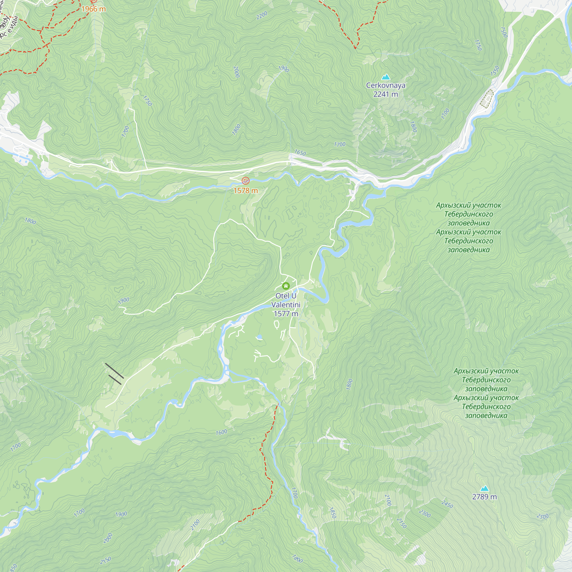 Otel U Valentini map