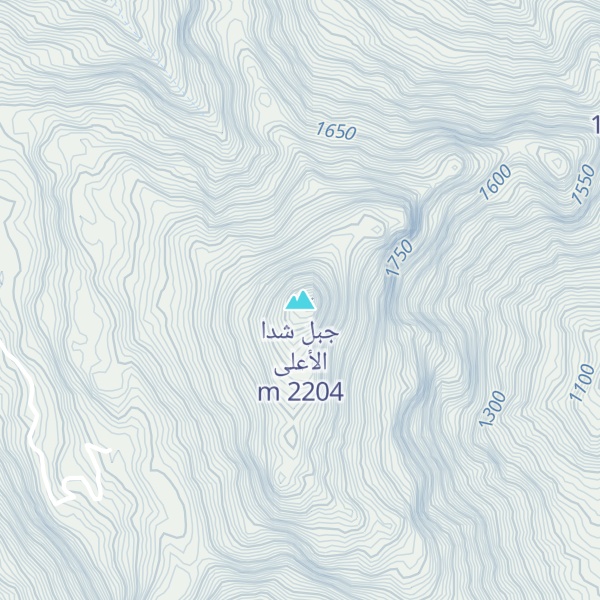 Map of جبل شدا الأعلى
