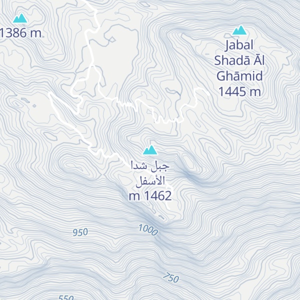 Map of جبل شدا الأسفل