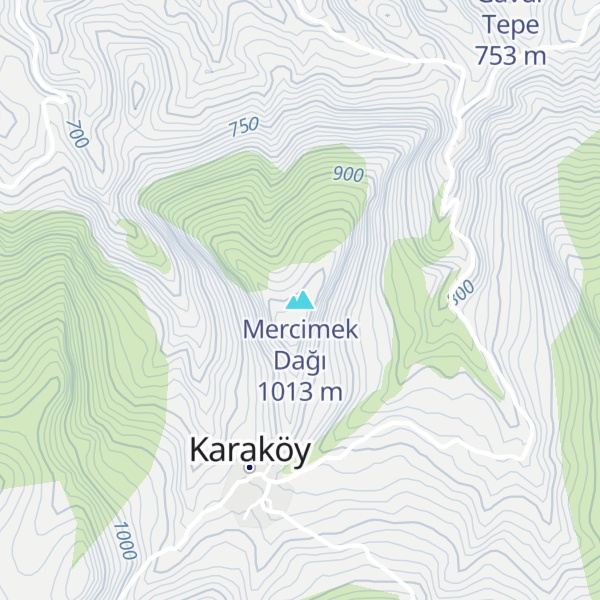 Map of Mercimek Dağı