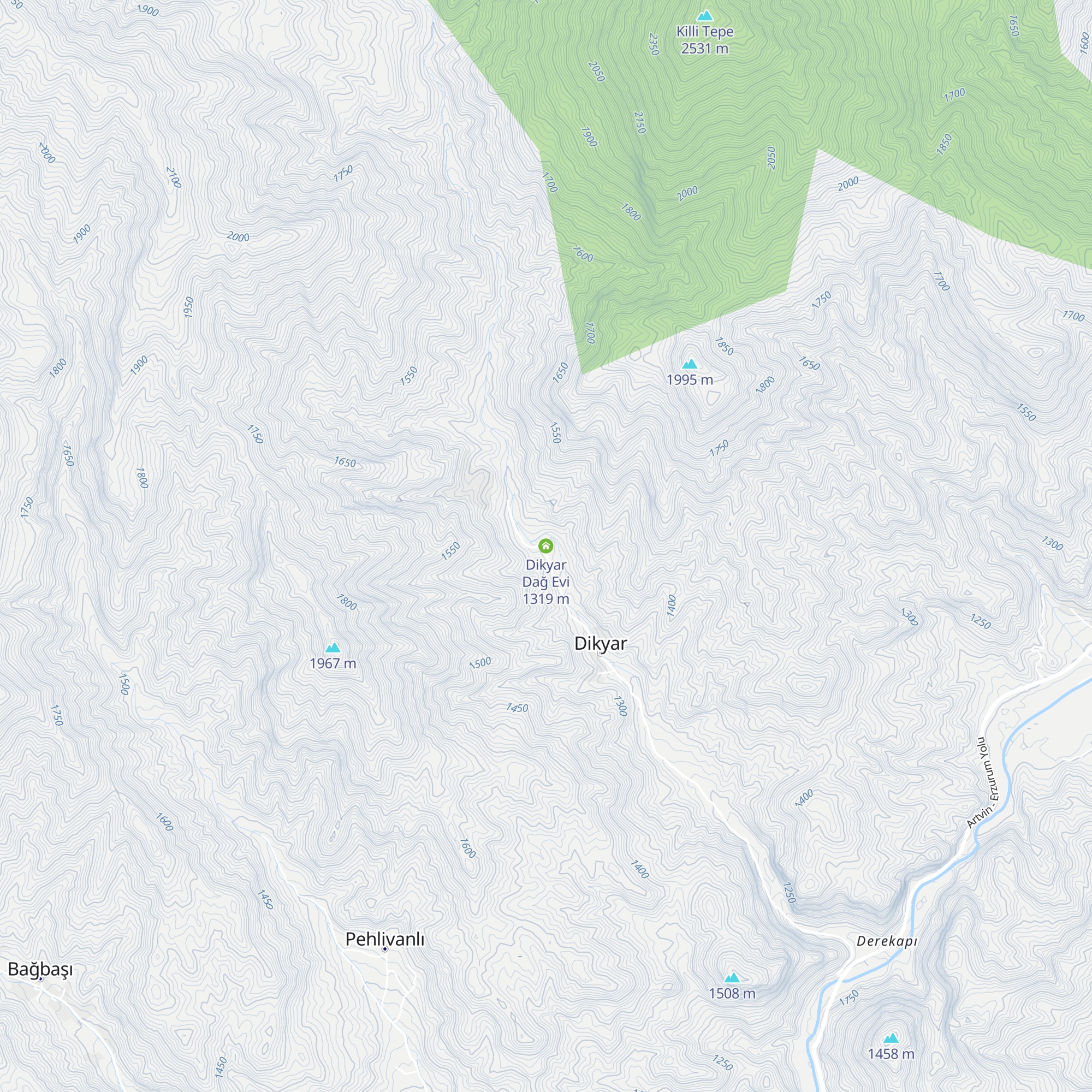 Dikyar Dağ Evi map