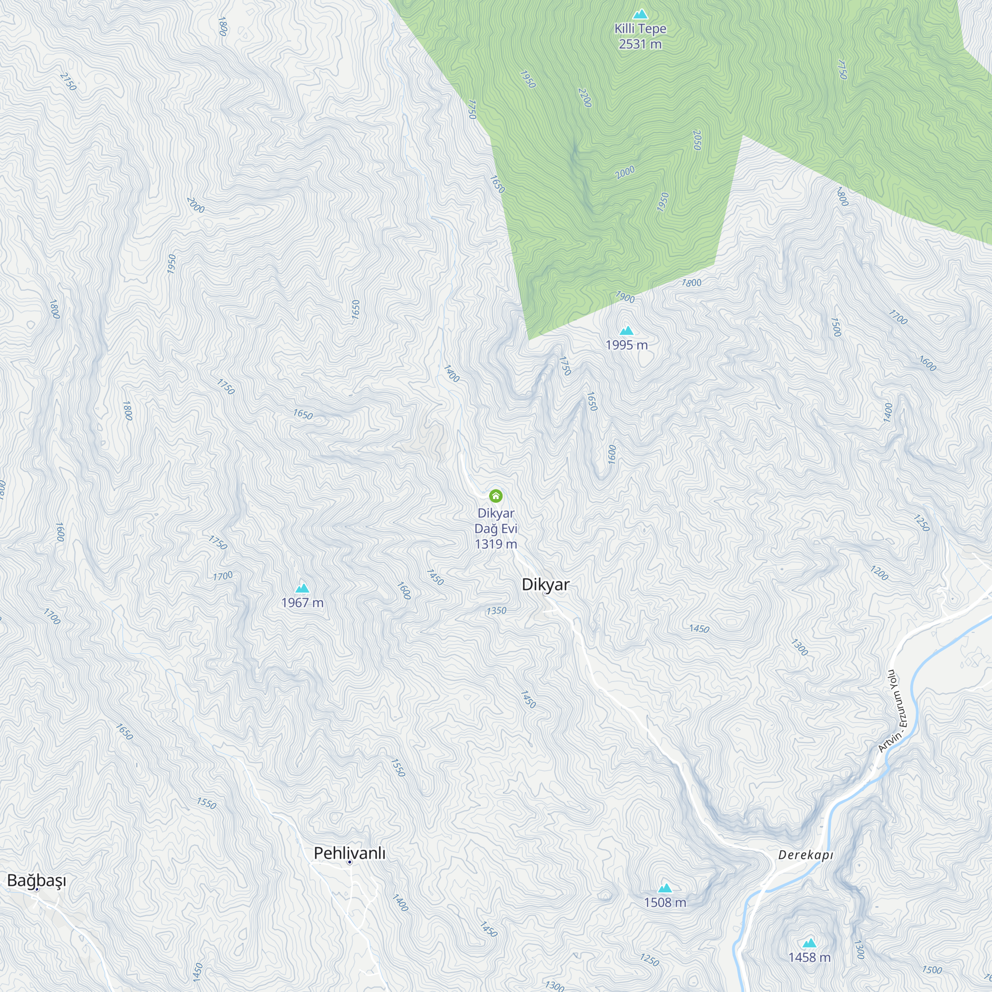Dikyar Dağ Evi map