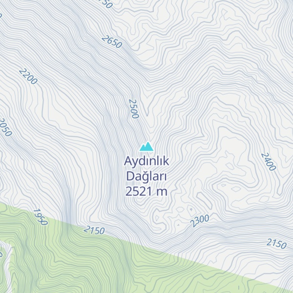 Map of Aydınlık Dağları