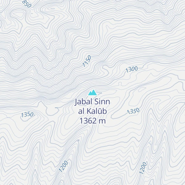 Map of Jabal Sinn al Kalūb
