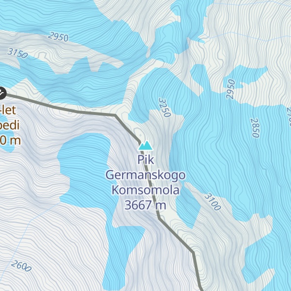 Map of Pik Germanskogo Komsomola