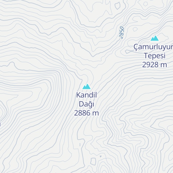 Map of Kandil Dağı
