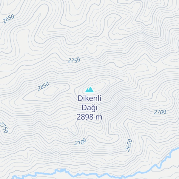 Map of Dikenli Dağı