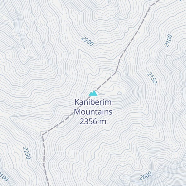 Map of Kaniberim Mountains