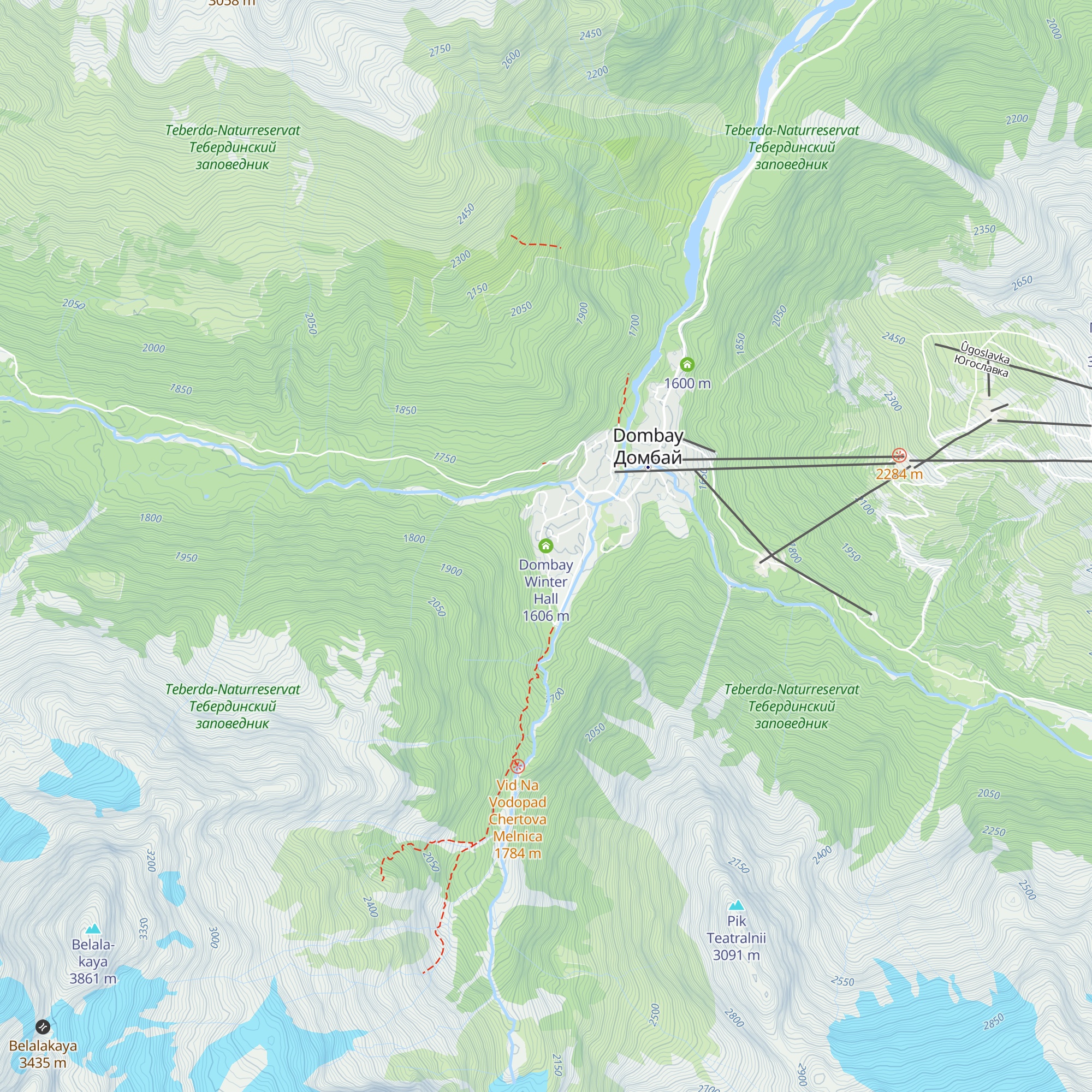 Dombay Winter Hall map