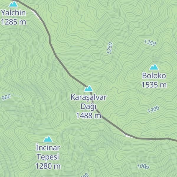 Map of Karaşalvar Dağı