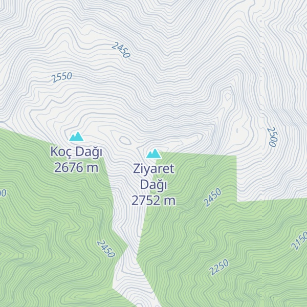 Map of Ziyaret Dağı