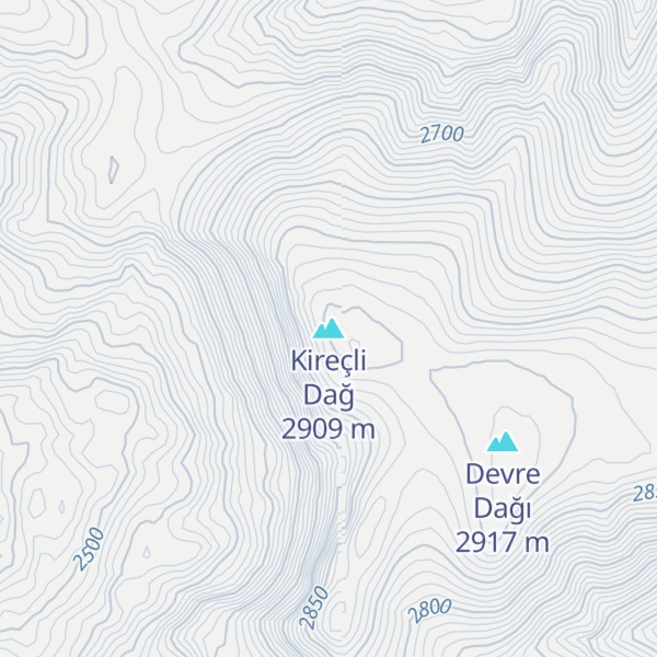 Map of Kireçli Dağ