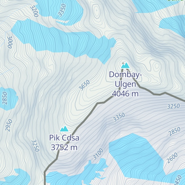 Map of Zapadnaya Dombai-ulgen