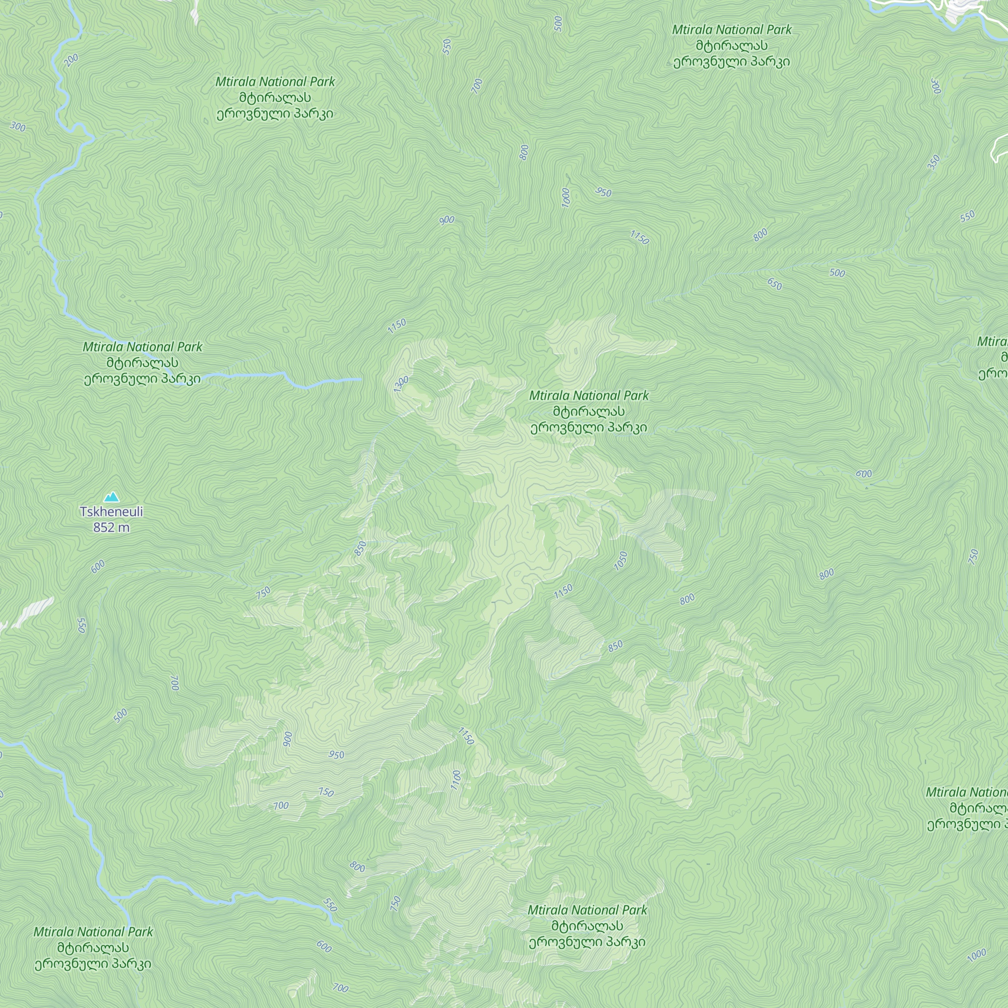 Mtiralas Mt`is Turistuli T`avshesap`ari map