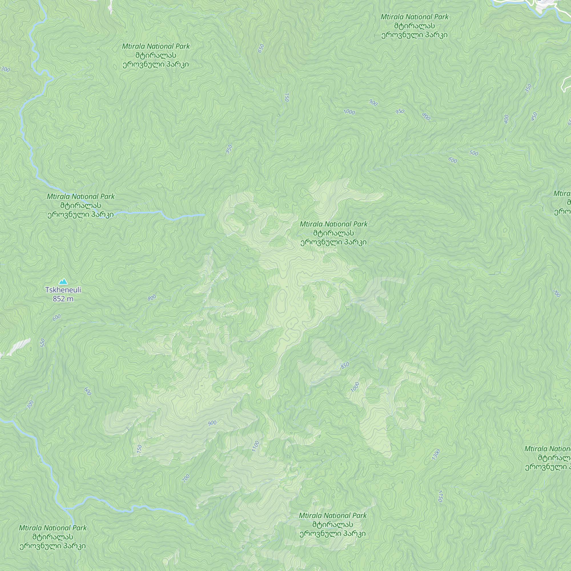 Mtiralas Mt`is Turistuli T`avshesap`ari map