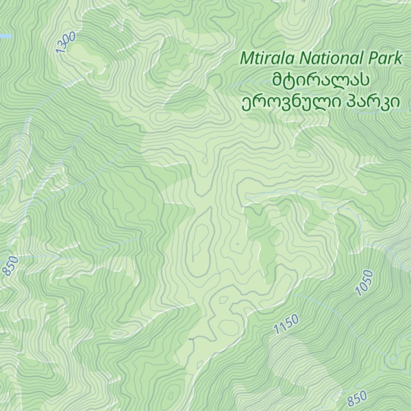 Map of Mtiralas Mt`is Turistuli T`avshesap`ari