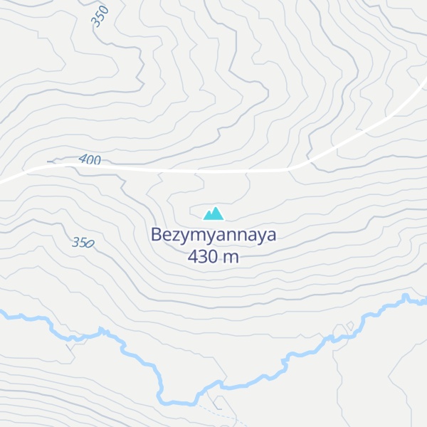 Map of Bezymyannaya