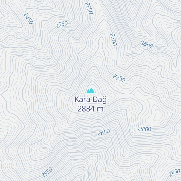 Map of Kara Dağ