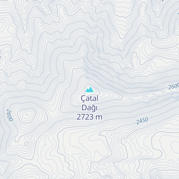 Map of Çatal Dağı