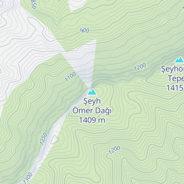 Map of Şeyh Ömer Dağı