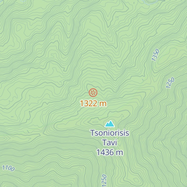 Map of Tsniorisi Tourist Shelter