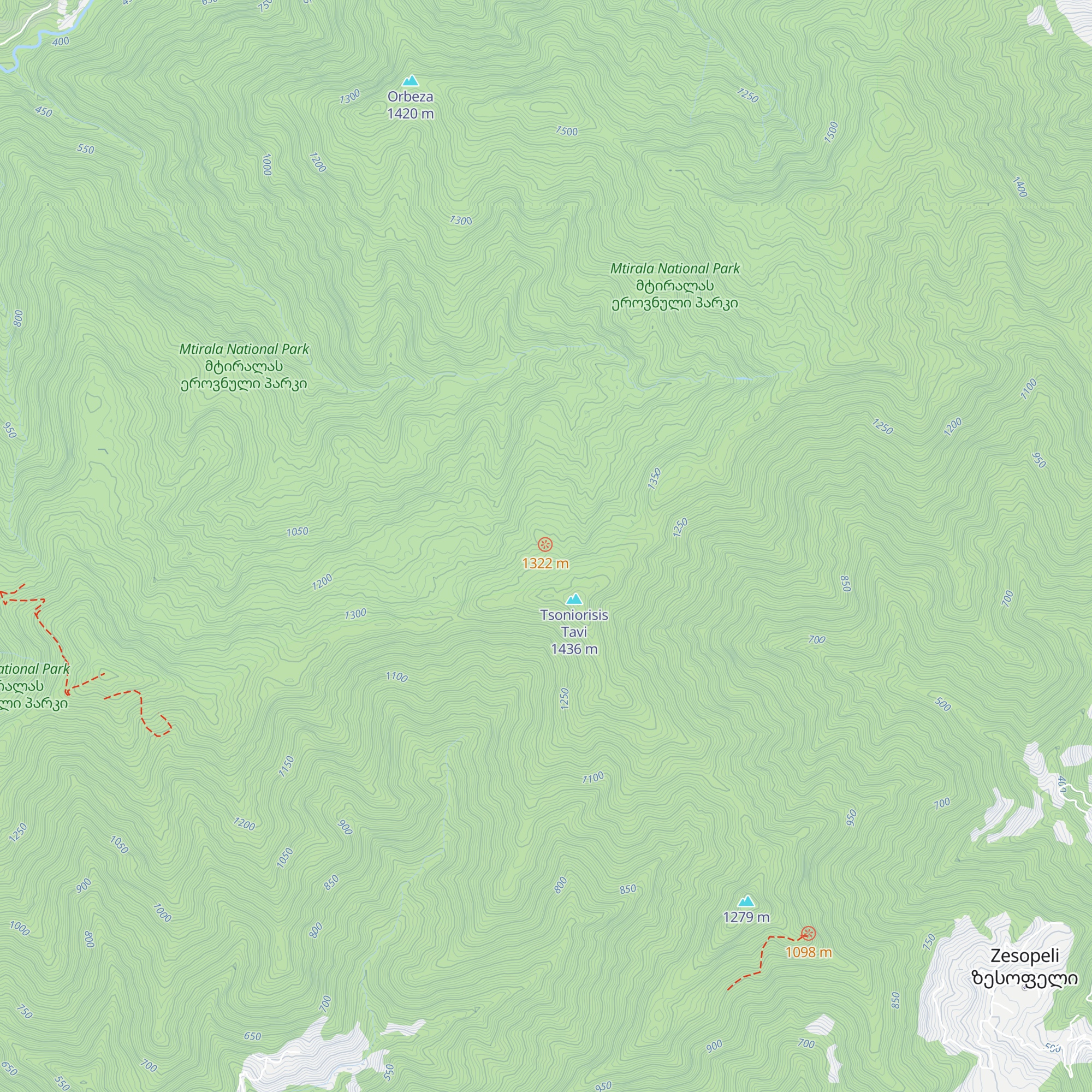Tsniorisi Tourist Shelter map