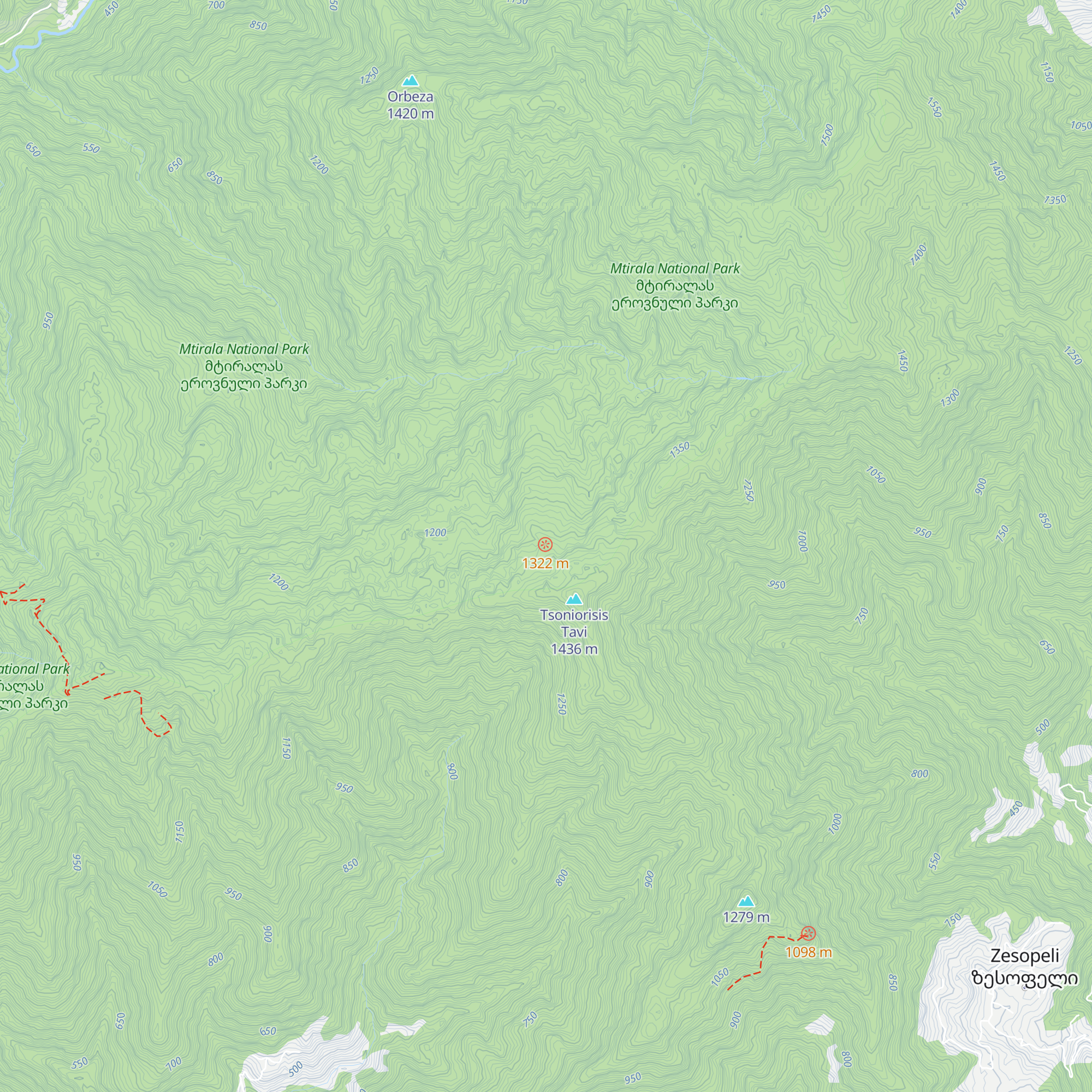 Tsniorisi Tourist Shelter map