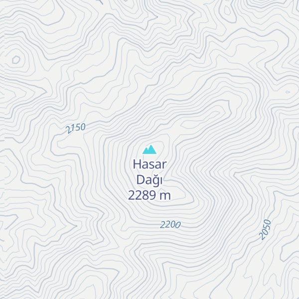 Map of Hasar Dağı
