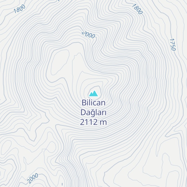 Map of Bilican Dağları