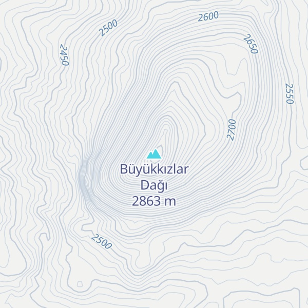Map of Büyükkızlar Dağı