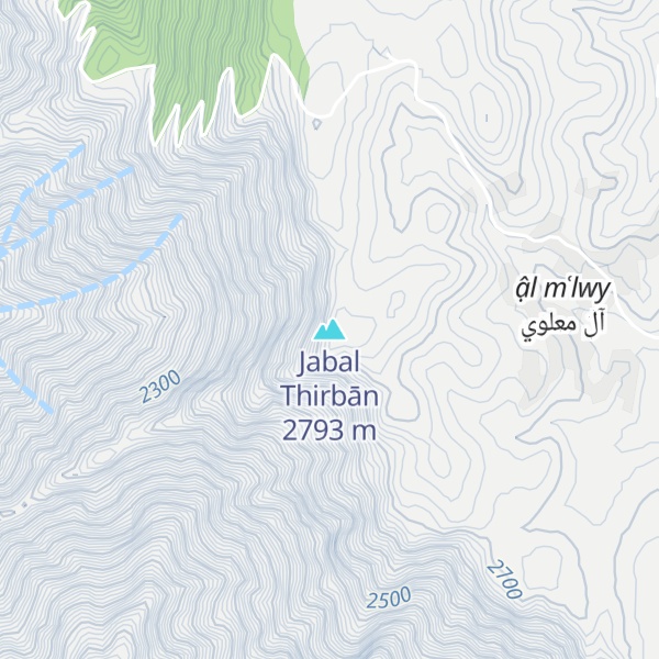 Map of Jabal Thirbān