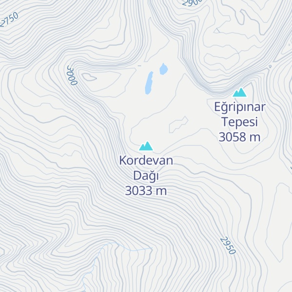 Map of Kordevan Dağı