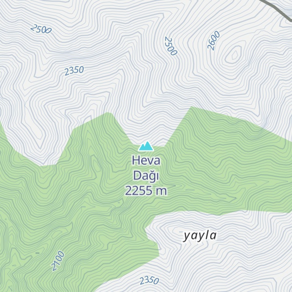 Map of Heva Dağı