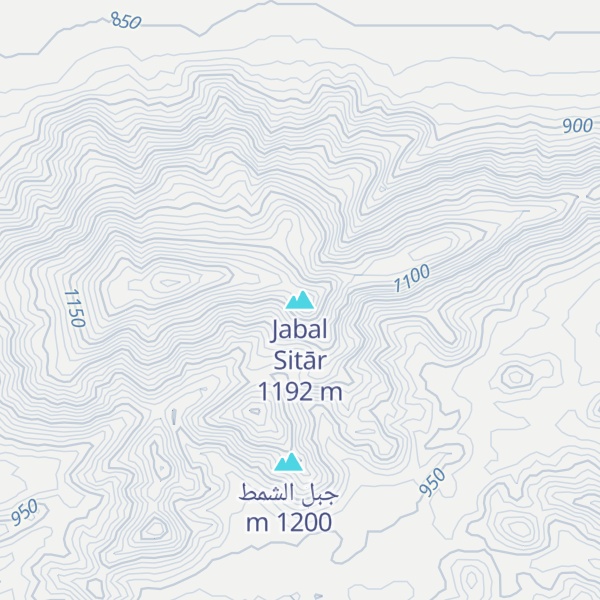Map of Jabal Sitār
