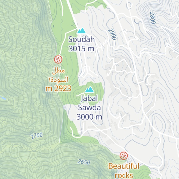 Map of Jabal Sawda