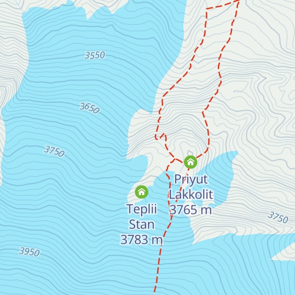 Map of Olejnikov's hut