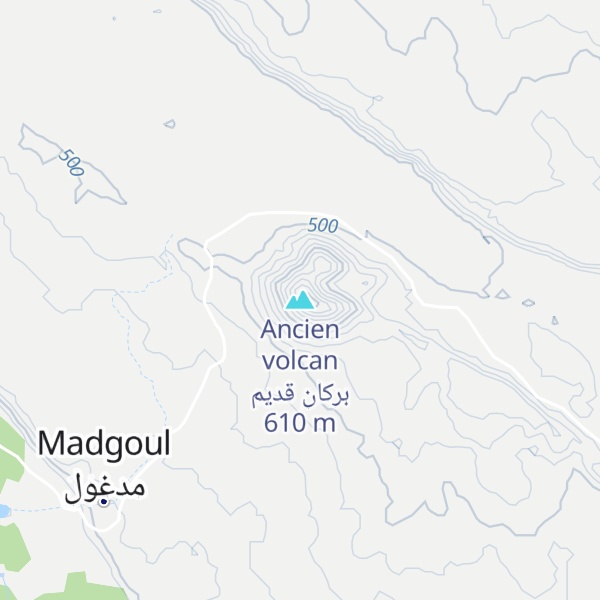 Map of Ancien volcan بركان قديم