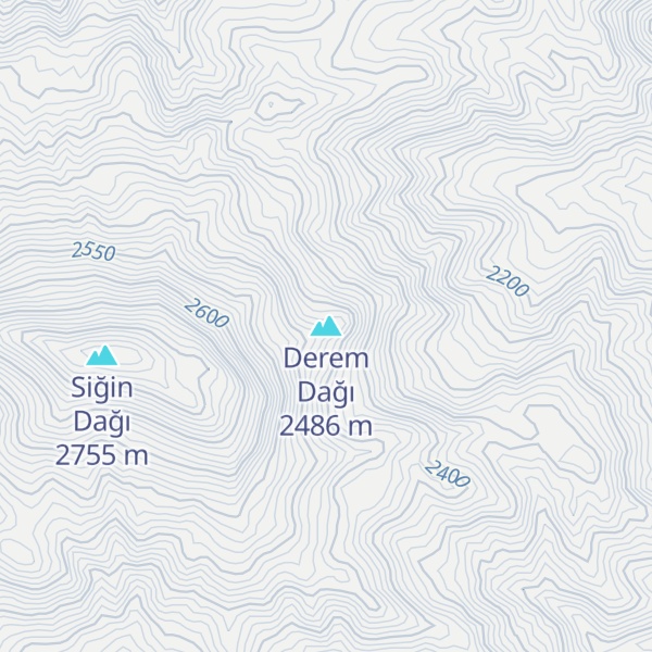 Map of Derem Dağı