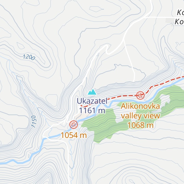 Map of Ukazatel