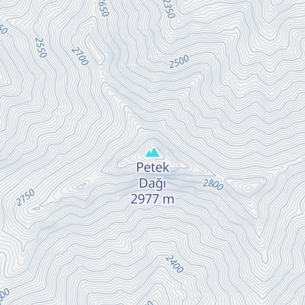 Map of Petek Dağı