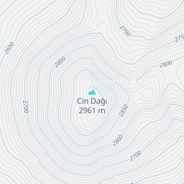 Map of Cin Dağı