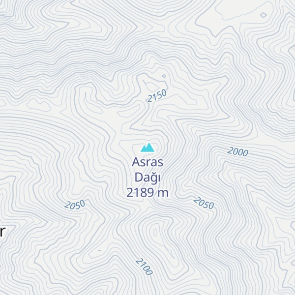 Map of Asras Dağı